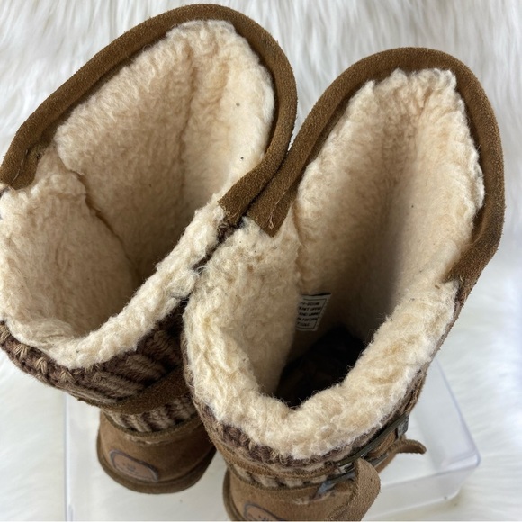 BEARPAW BOSHIE CHESTNUT DISTRESS SNOW- WINTER BOOTS SIZE 7 - Picture 8 of 10